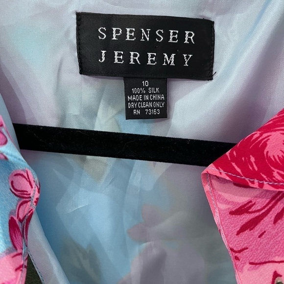 Genuine Silk Spencer Jeremy short sleeve floral dress size 10 - Picture 2 of 9